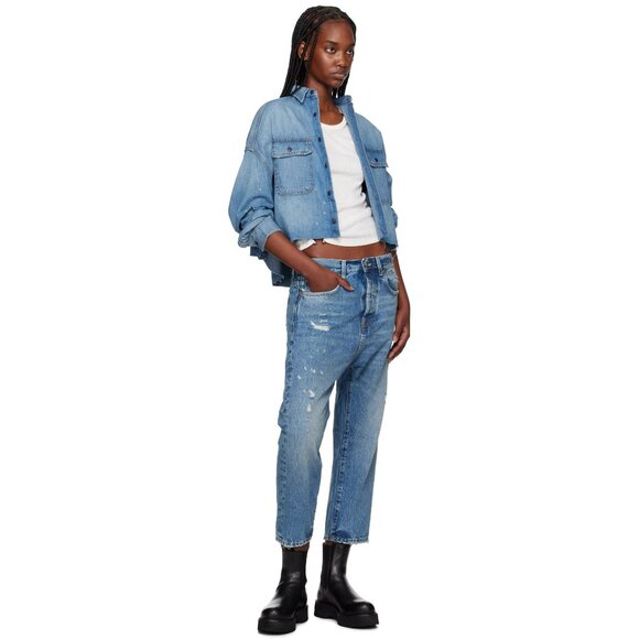 R13 Tailored Drop Jean in "Bain Blue", size 28 - Picture 4 of 16